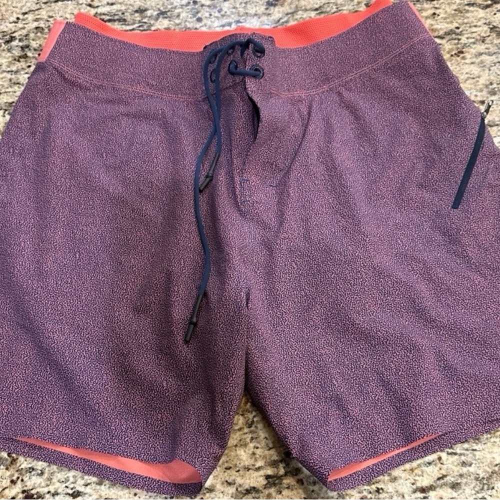 lululemon athletica Purple and Coral Board Shorts